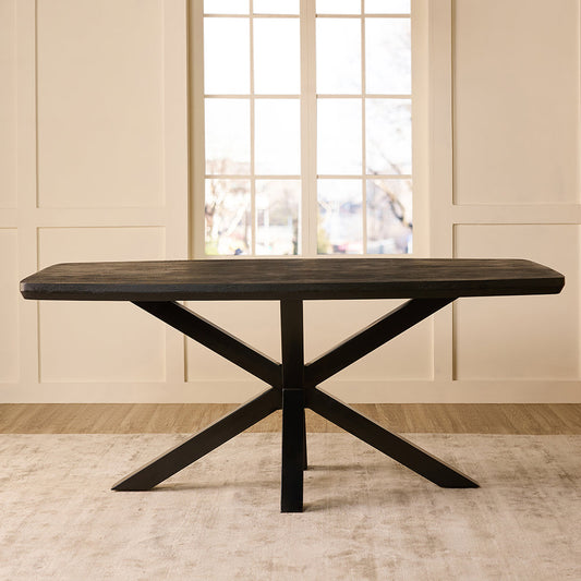 Crispio Wooden Dining Table, Black