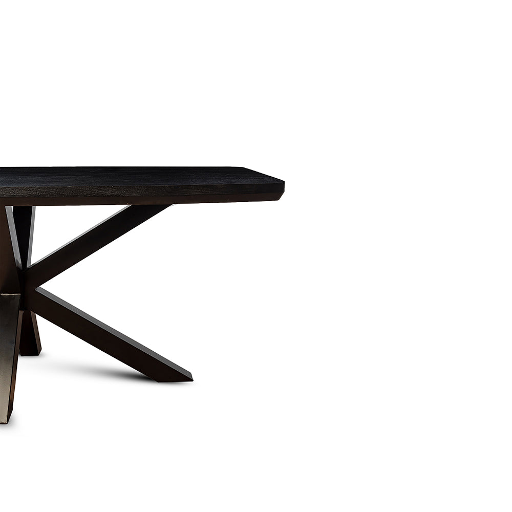 Crispio Wooden Dining Table, Black
