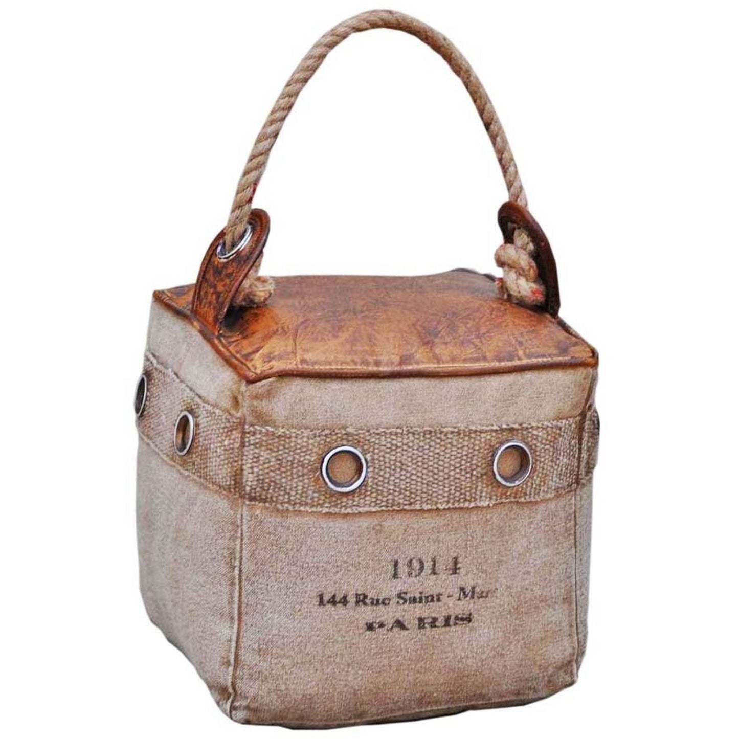 Canvas Leather Doorstop