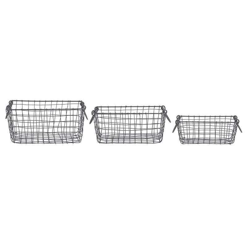 Corbeille en fil rectangulaire Set/3 S