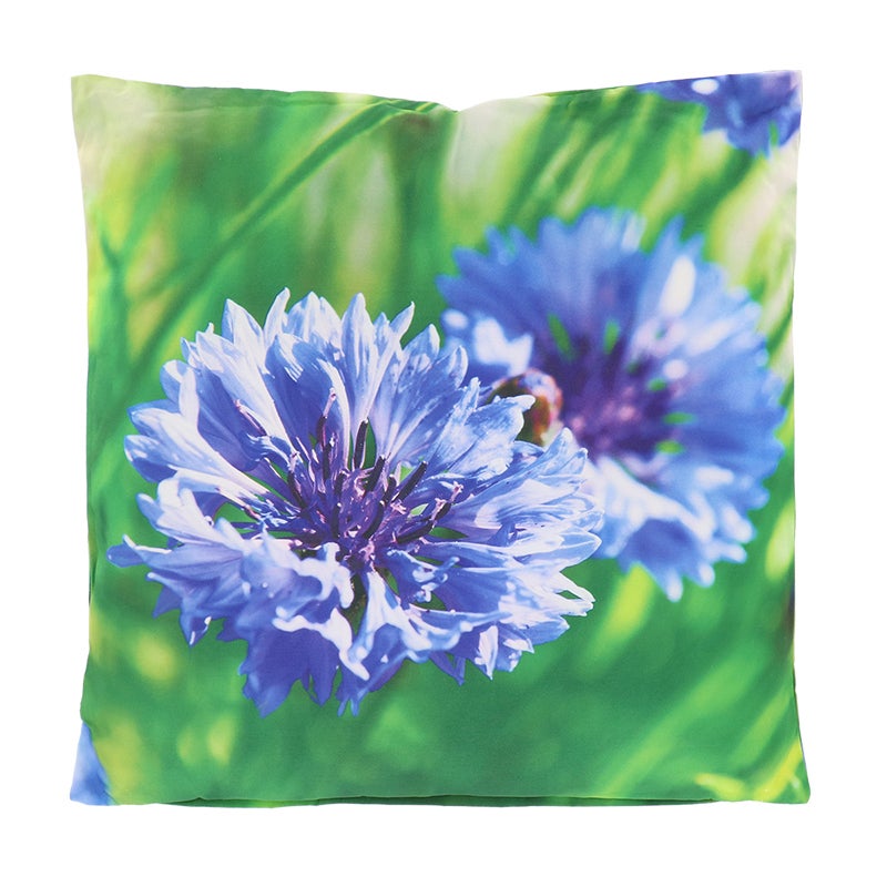 Coussin d'extérieur avec fleur violette L