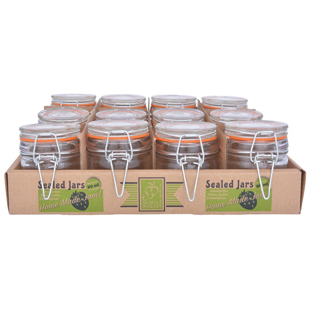 Ensemble de bocaux à couvercle rabattable 12 pcs S