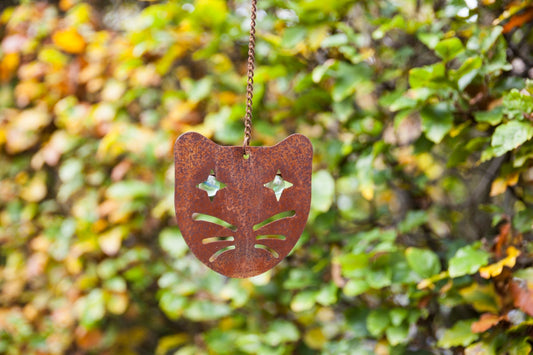 Chat épouvantail. Métal, Verre., Dernière Chance