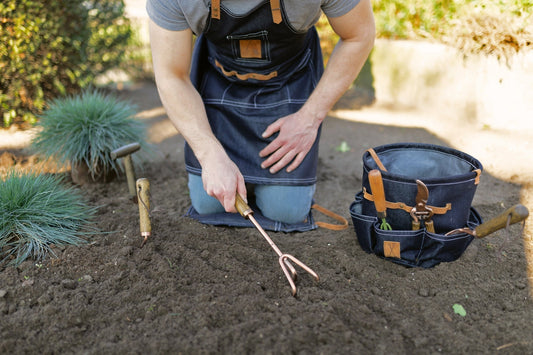 Sac à outils de jardin en denim