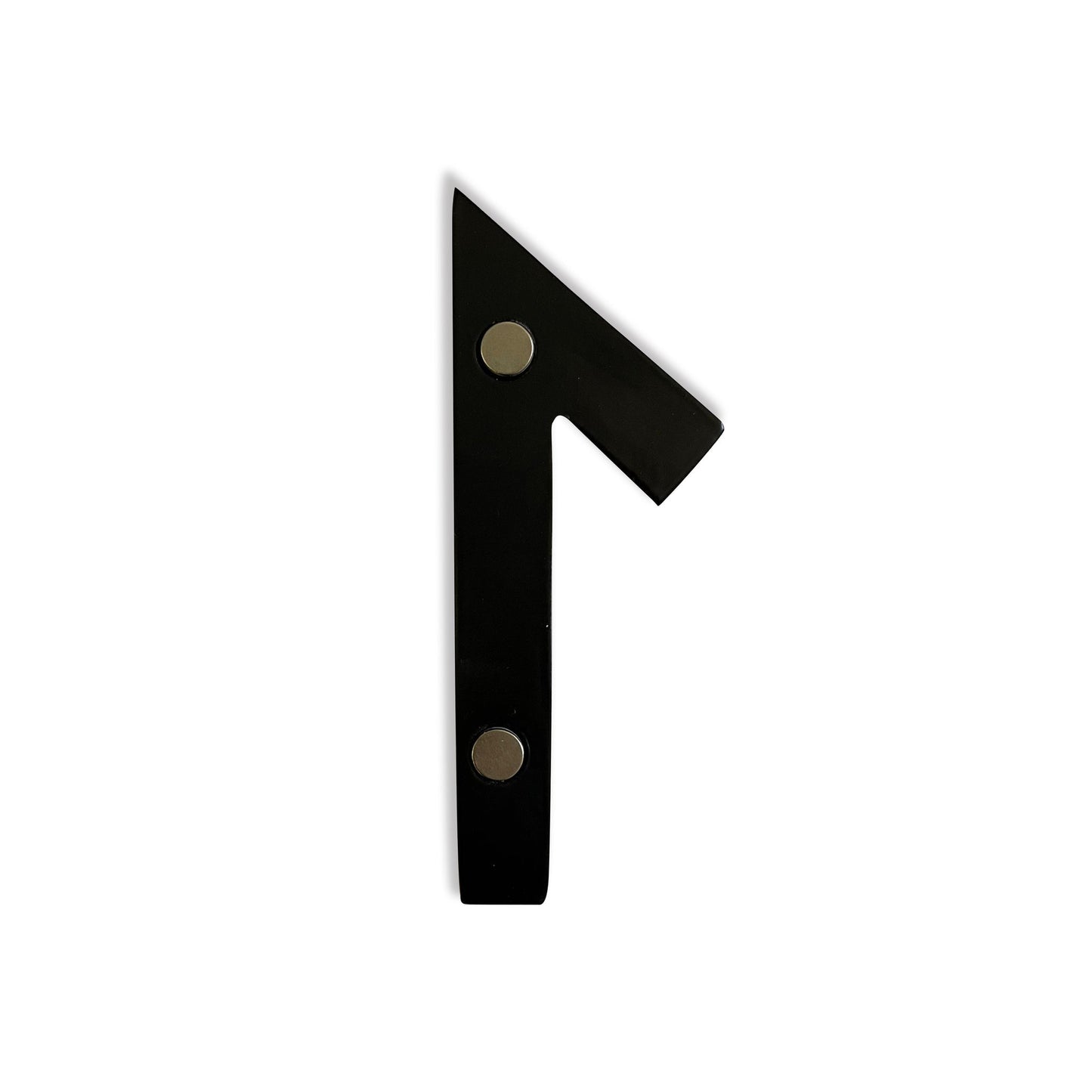 Numéro de maison magnétique en aluminium #1, numéros d'adresse en métal, 4 pouces, noir