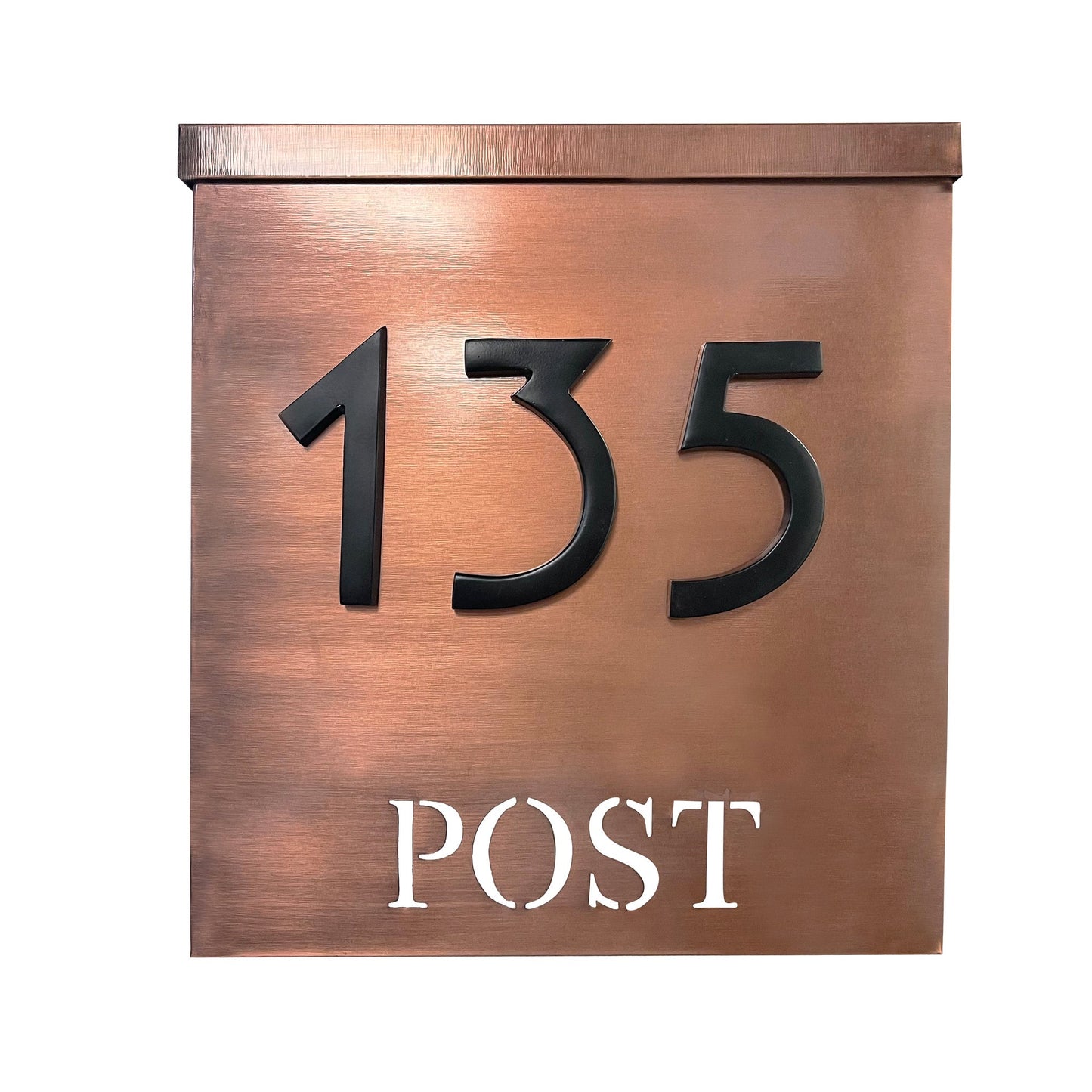 Magnetic Aluminum House Number #4, 4 in, Black