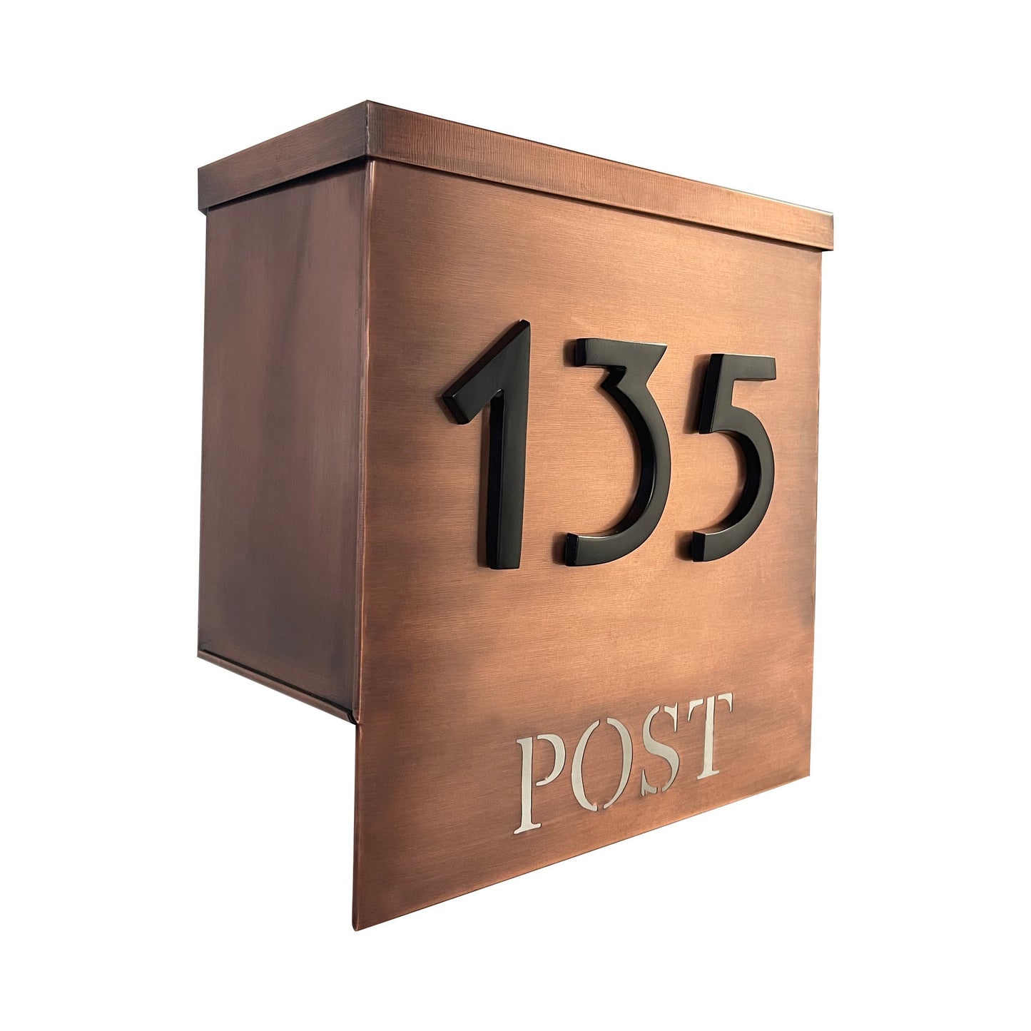 Magnetic Aluminum House Number #4, 4 in, Black