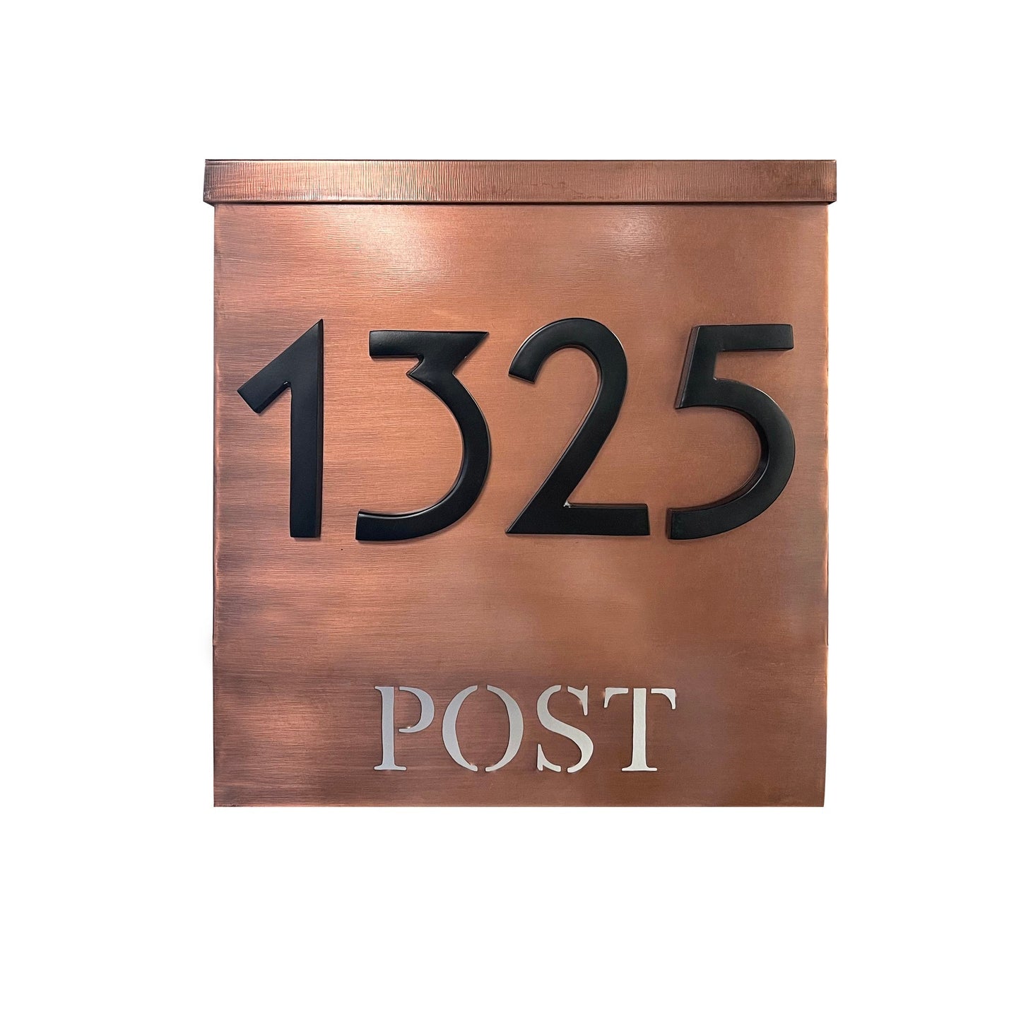 Magnetic Aluminum House Number #4, 4 in, Black