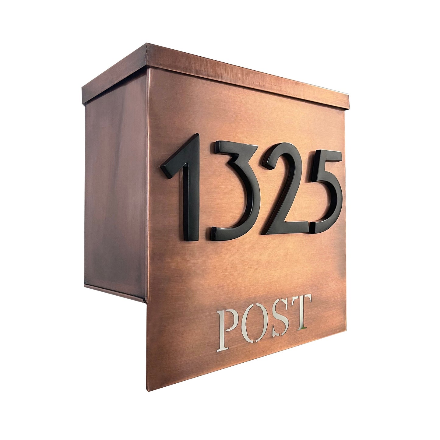 Magnetic Aluminum House Number #4, 4 in, Black