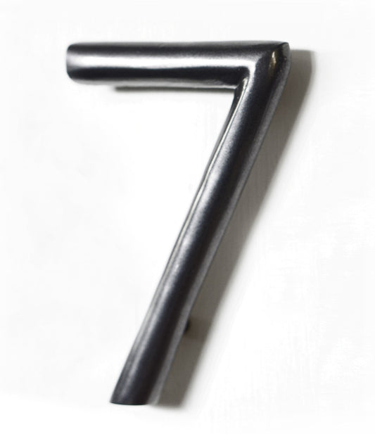 Numéro d'adresse ombré en aluminium 7, numéros de maison ronds, métal à canon, 5 pouces