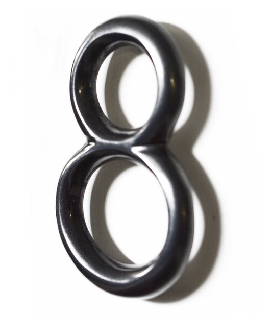 Numéro d'adresse en aluminium Shadow 8, numéros de maison ronds, bronze à canon, 5 pouces