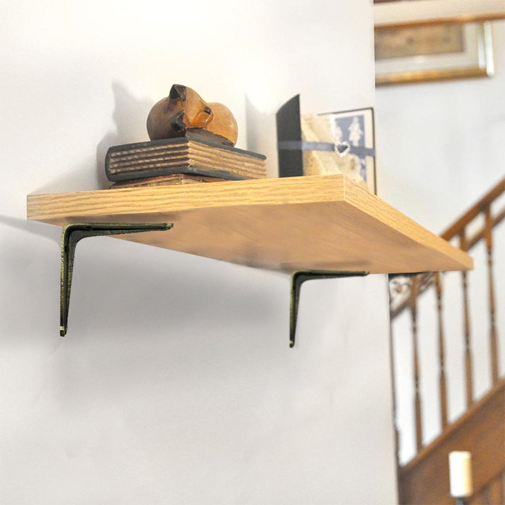 Support d'étagère industriel en fonte, supports robustes, laiton antique, 4,7 pouces