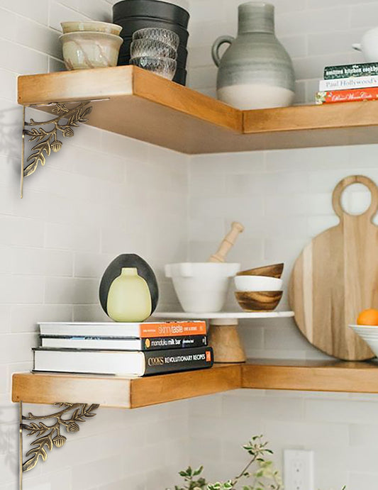 Branch & Twig Bracket, Small, Antique Gold