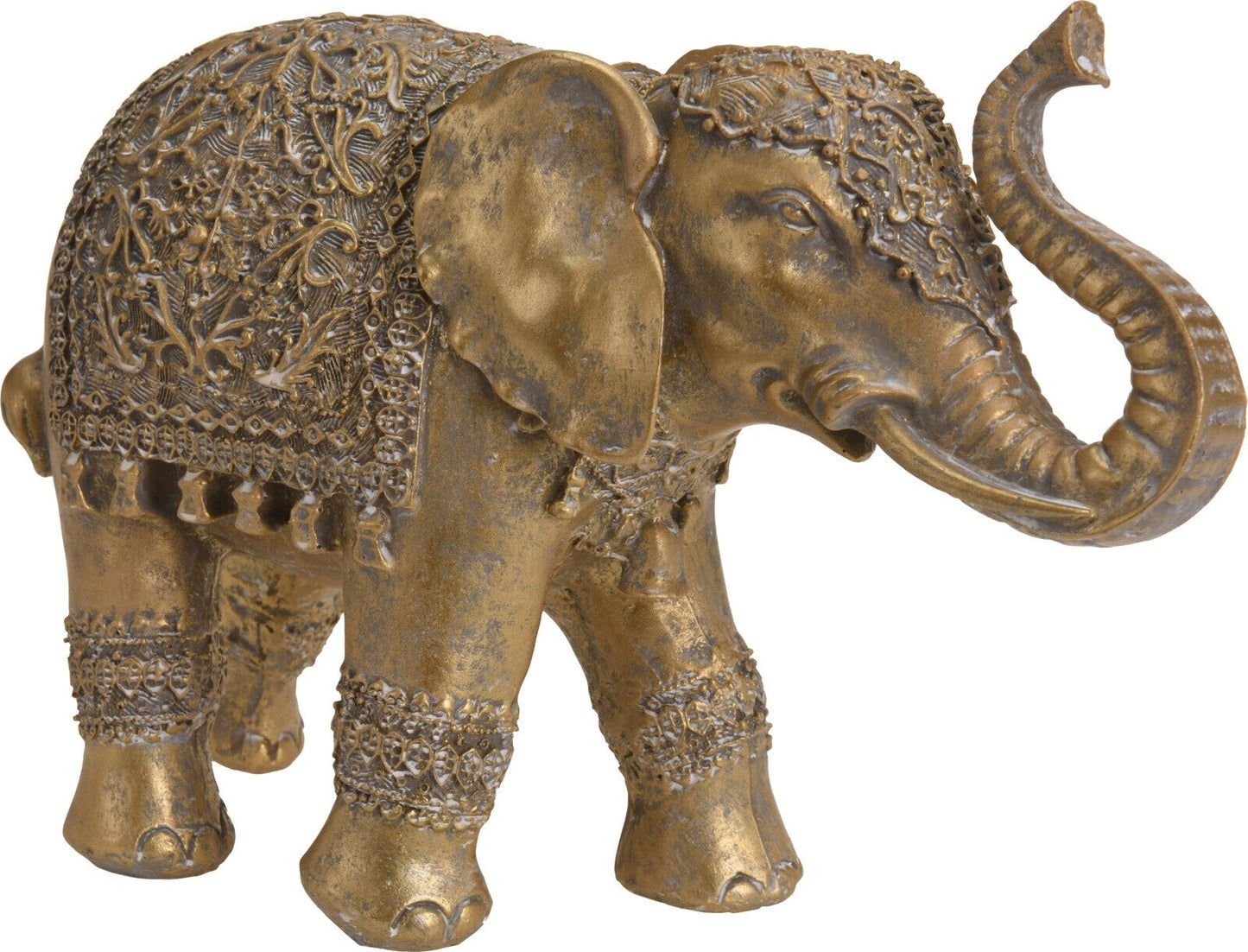 Elephant Polystone Gold, (YVR Showroom) (KI-2782-2)