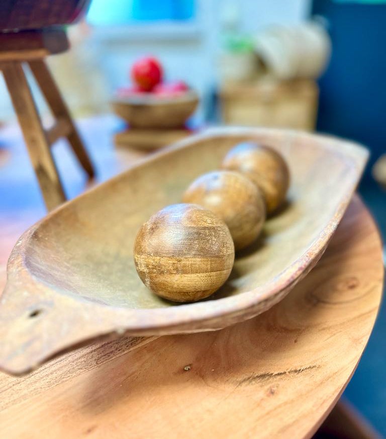 Boule décorative en bois