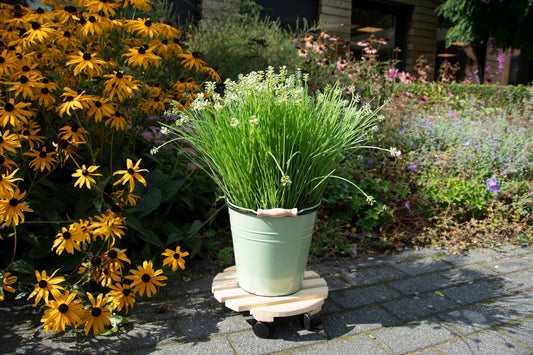 "Chariot pour plantes d'extérieur L, naturel"