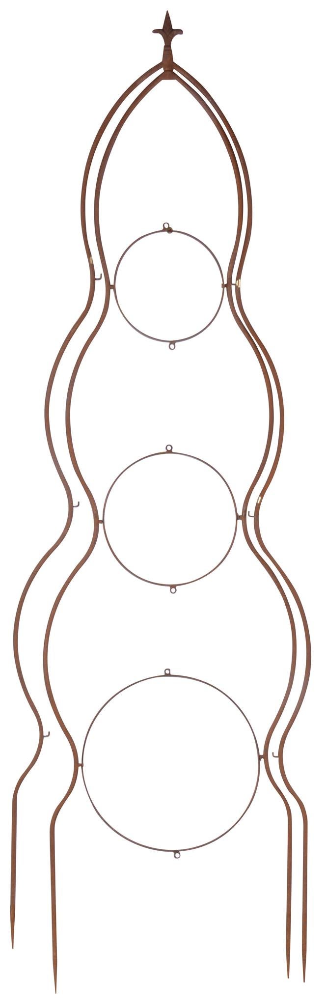 Plant Support 3D Round Fleur De Lis