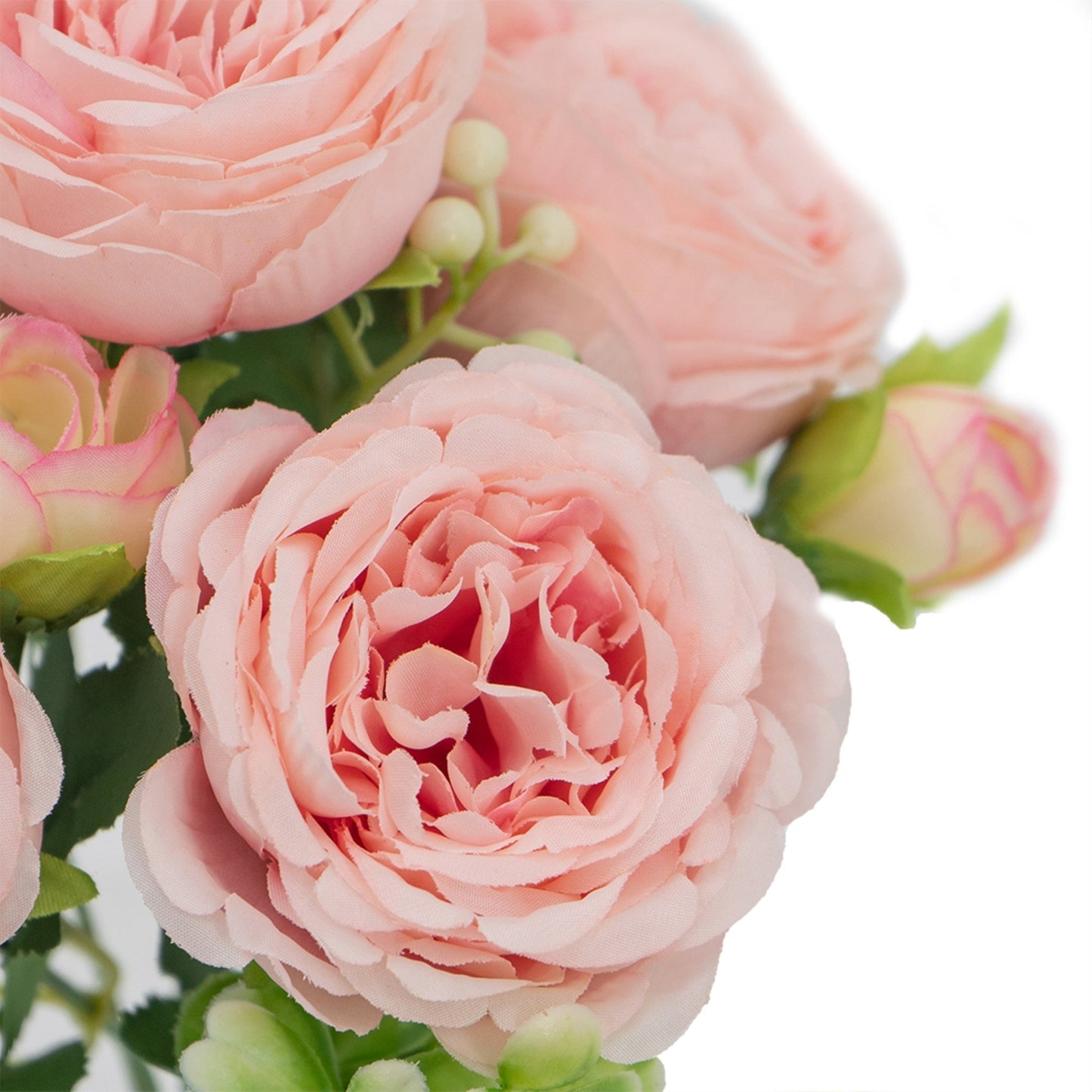 Artificial Camellia Bush Soft Pink, 5pcs