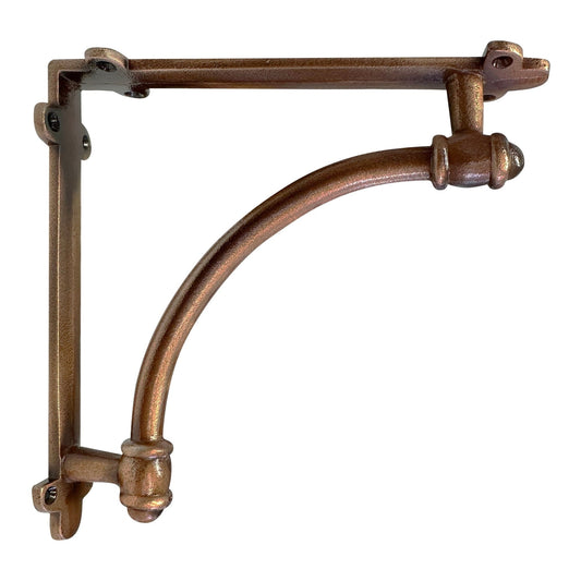 Slim Halfround Bracket, 9.6 inch, Copper Finish