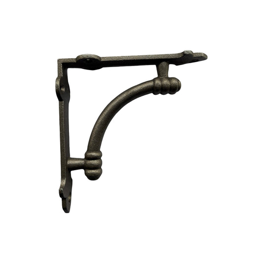 Slim Halfround Bracket, 5 inch, Matte Black