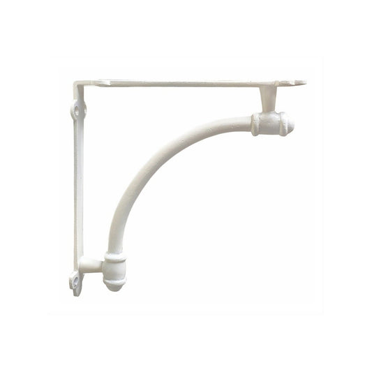 Slim Halfround Bracket, 7 inch, Antique White