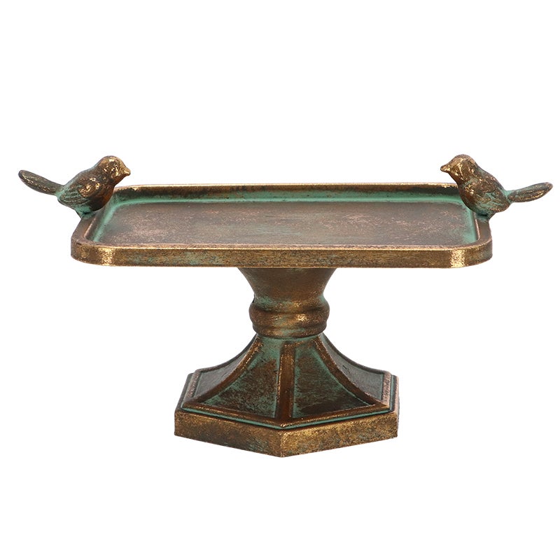 Aged Metal Bird Bath M