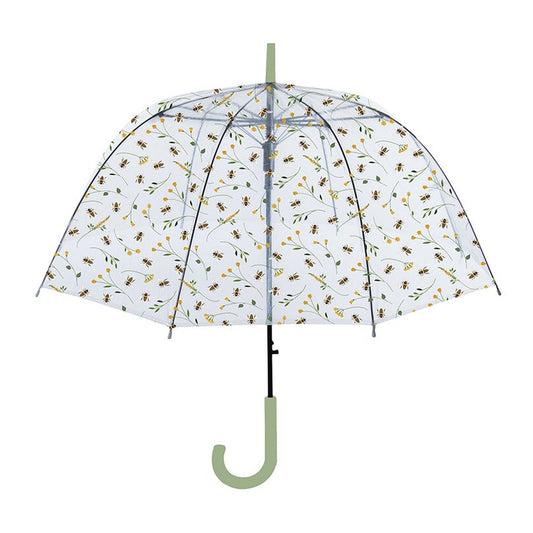 Transparent Umbrella With Bee Print