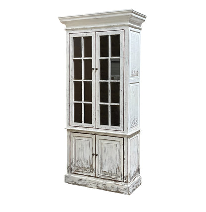 Vitrine haute - Blanc rustique