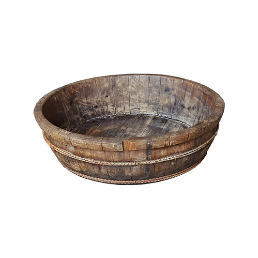 Extra Large 24 Inc. Antique Wooden Bowl