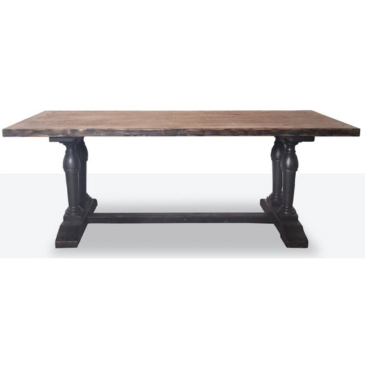 72 Inc. Recycled Pine Dining Table, Natural & Black