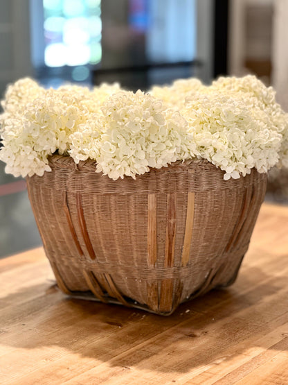 Large Antique Bamboo Rice Baskets