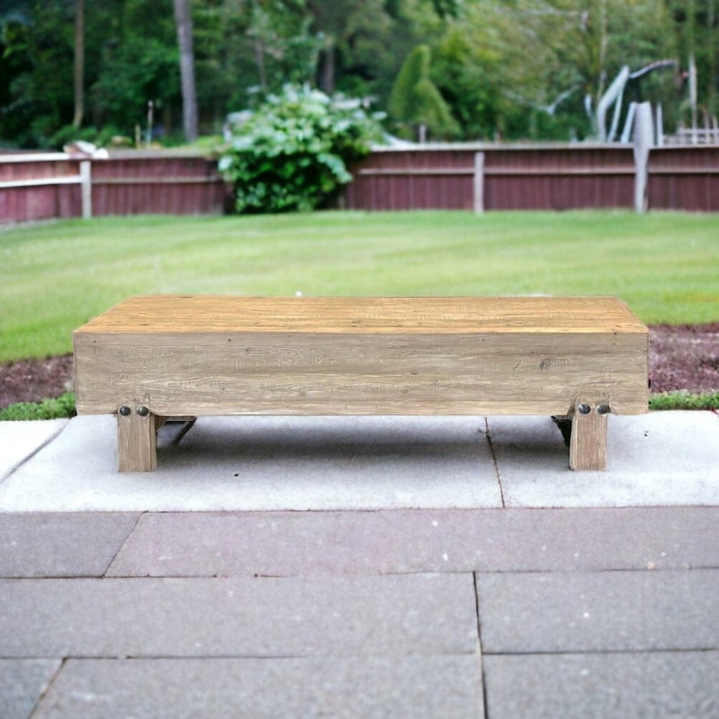 Banc en bois rond