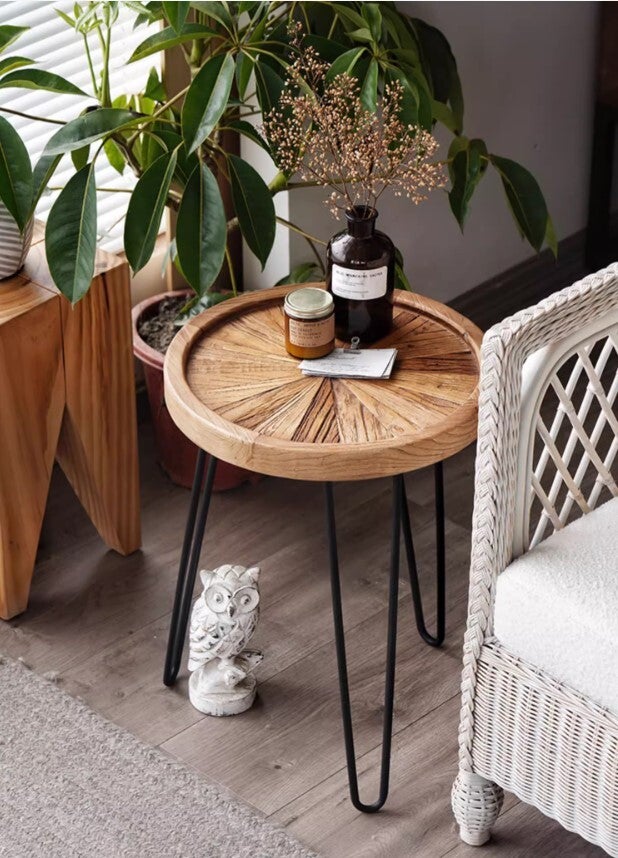 Recycled Old Elm Side Table