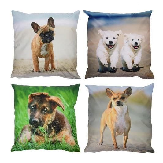 Coussin d'extérieur imprimé chien S