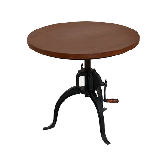 Adjustable Crank Coffee Table, Chestnut Finish