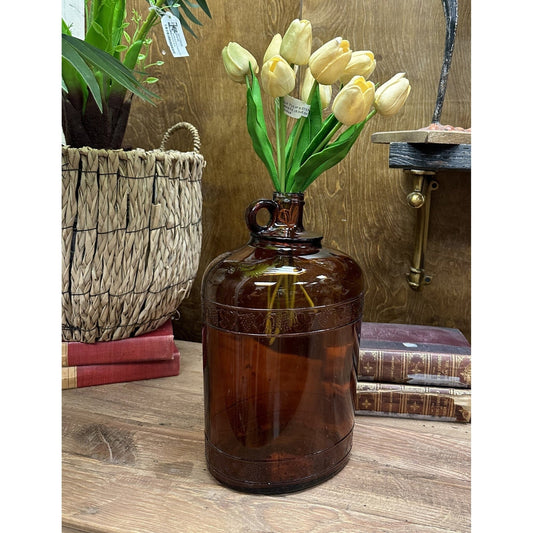 1950s Vintage Canadian Glass Bottle With Grape Pattern