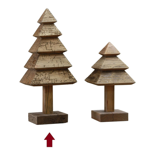 Sapin de Noël en bois de pin récupéré, grand