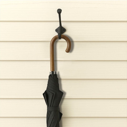 Diamond Base Double Hook Black