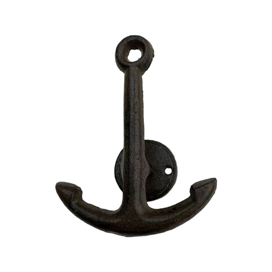 Distressed Anchor Hook, Antique Brown