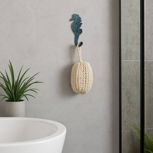 Crochet Hippocampe Bleu