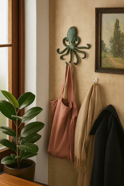 Octopus Multi Hook, crochets muraux nautiques à suspendre à l'intérieur ou à l'extérieur, vert
