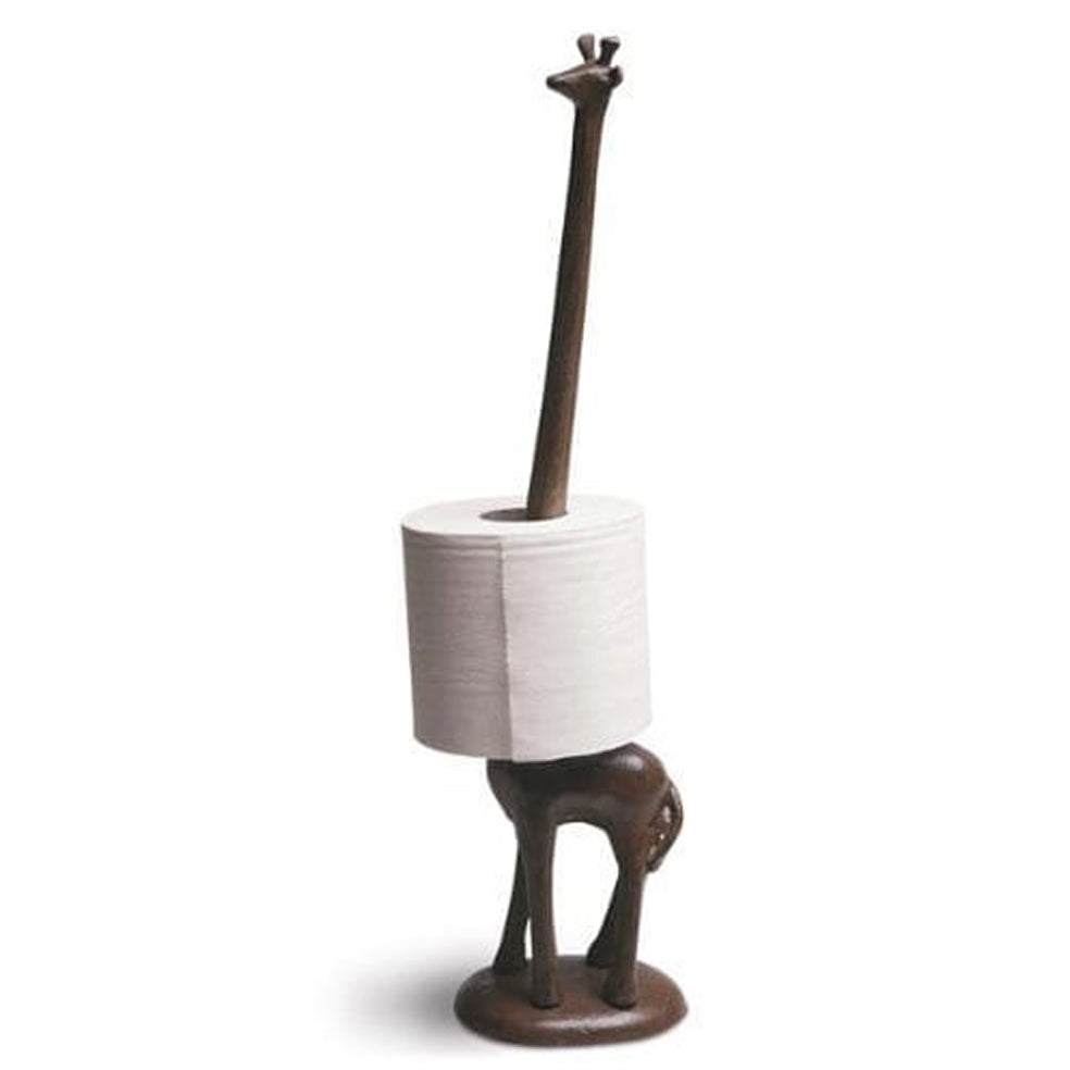 Giraffe Toilet Paper Rack, Rustic Brown,