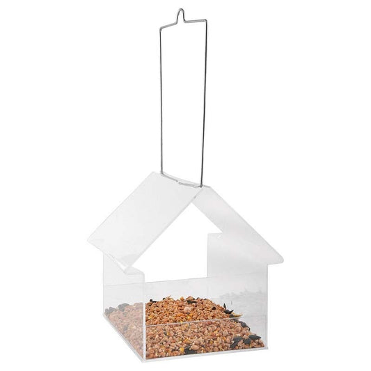 Acrylic Hanging Birdtable House, Excl. Bird Food