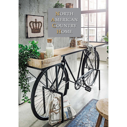 Euro Bicycle Console Table, Blk