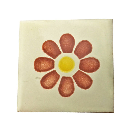 Coaster/Tiles Rust Flower Set/4