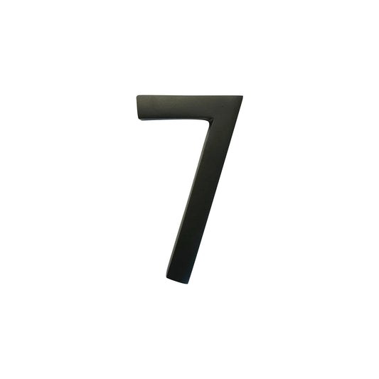 Self Adhesive Aluminum Number 7, 4 inch, Black