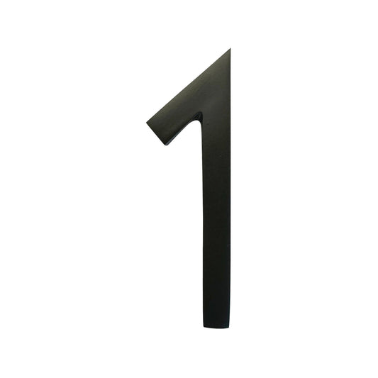 Self Adhesive Aluminum Number 1, 6 inch, Black