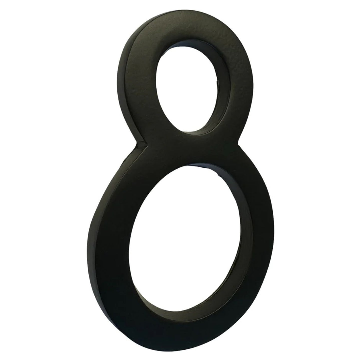 Self Adhesive Aluminum Number 8, 6 inch, Black