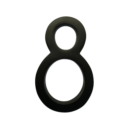 Self Adhesive Aluminum Number 8, 6 inch, Black