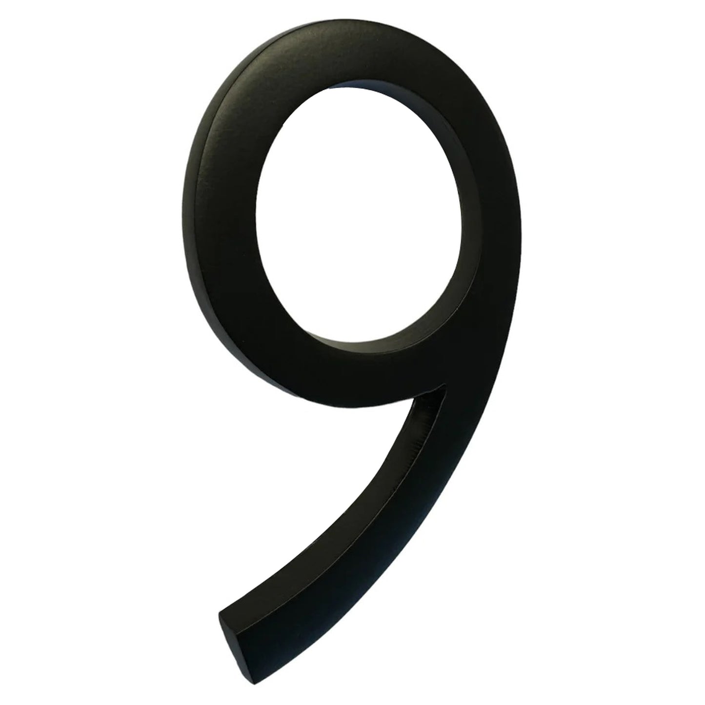 Self Adhesive Aluminum Number 9, 6 inch, Black